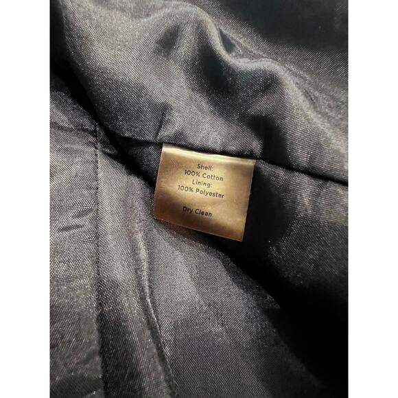 Talbots cropped polka dot blazer jacket size 14 3/4 sleeves black and white - Picture 10 of 12